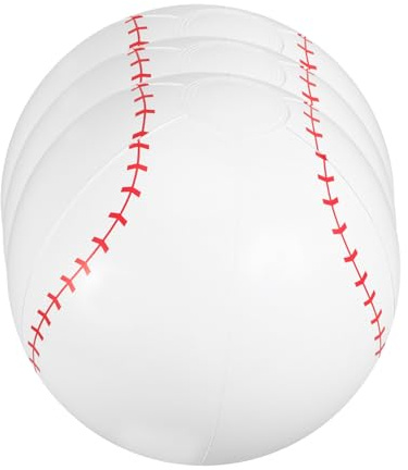 VICASKY 3piezas Balones Inflables para Playa y Deportes Hinchables para Uso Interior y Exterior Diseño De Béisbol para Piscinas y Actividades Al Aire