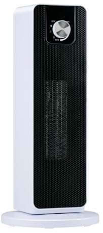 alpina Elektrischer Heizlüfter 2000W – Keramik Heizstrahler mit Oszillation, Thermostat und Kippschutz – Kompakte Elektroheizung für Räume bis 20 m² – 21x21x46 cm