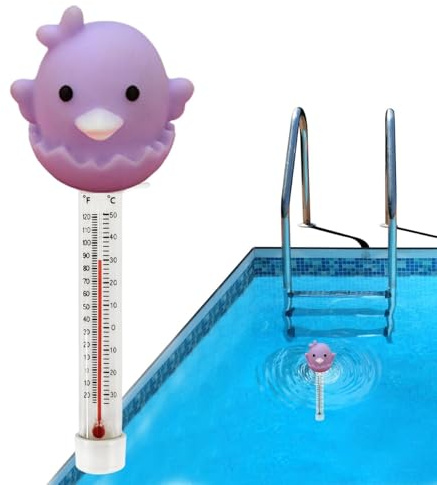 Huitrcrio Poolthermometer Wassertemperatur Thermometer Schwimmendes Thermometer Cartoon Tier Wasserthermometer Für Außen- Und Innenschwimmbäder, Spas, Whirlpools Und Aquarien