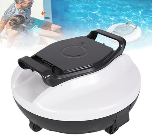 Robot Pulitore per Piscine Senza Fili,90 Minuti Di Autonomia,Area Di Pulizia Massima Di 100 M²,Batteria Da 5800 Mah,Pianificazione Del Percorso, Adatto per Superfici Fuori Terra E Interrate