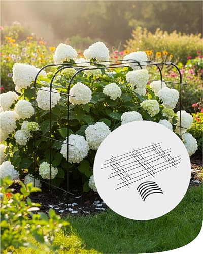 bellissa Rankhilfe-Set Andybelle 3 Rankgitter je 45x70cm Plus 6 Verbinder | Modulare Pflanzenstütze aus Metall, Spalier für Kletterpflanzen, Gemüse & Blumen