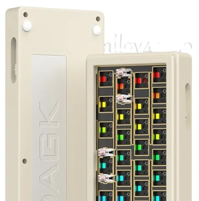 XXINGYULI Kit tastiera meccanica wireless Alloy40 2.0 RGB Tastiera da gioco in alluminio hot swap 49 tasti compatibile con la modalità PC 3(Milk tea EPhore)