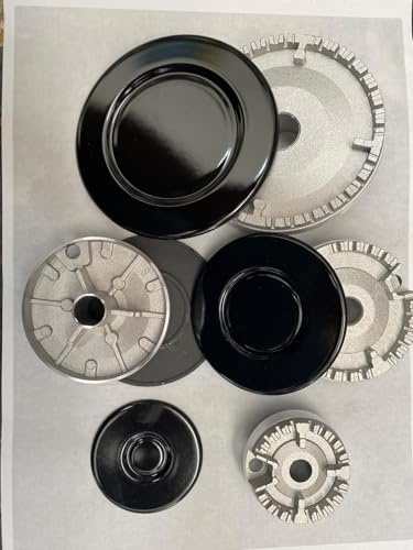 SET BRUCIATORI + PIATTELLI Compatibili con ARISTON INDESIT BEKO TECNOGAS GLEM GAS VARI MODELLI DI Piani Cottura e cucine a GAS (DATATI E ATTUALI) Verifica Misure, KIT 8PZ