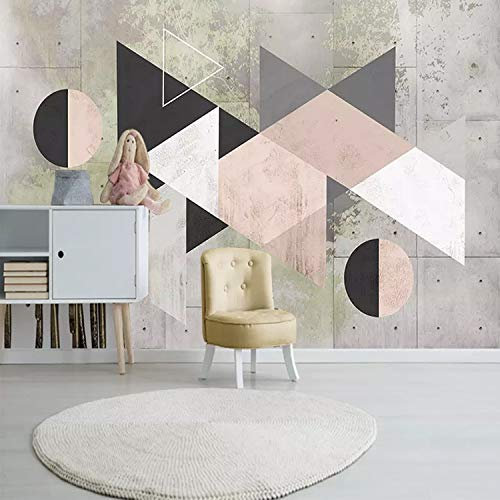 XLMING Minimalistisch Abstrakt Kreativ Retro Geometrisch 3D Tapeten Tapete Home Esszimmer Möbel Sofa Schlafzimmer Wohnzimmer TV Hintergrund-150cm×105cm