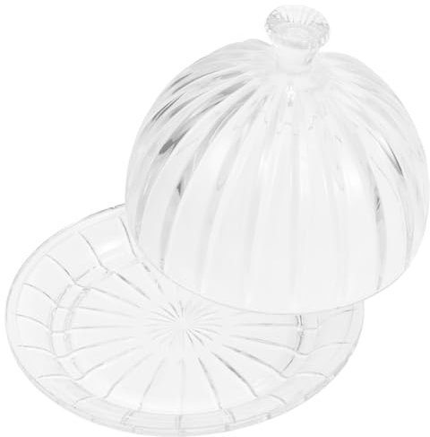 Mobestech 1 Satz Kuchenplatte mit Haube Dessertglocke für Snacks Torten und Käse für Hochzeiten Partys und Buffets Praktischer Schutz für Lebensmittel