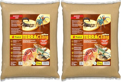 TERRACLAY Yellow 5kg - Substrat Naturel pour terrariums, recréez l'environnement de Vos Animaux désertiques et steppiques avec Terraclay (Lot de 2)