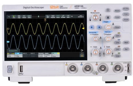 200MHz Digital Oscilloscope 12-Bit 2 Channel with FFT Spectrum Analyzer for Professional Use and Analysis Portable Multimeter