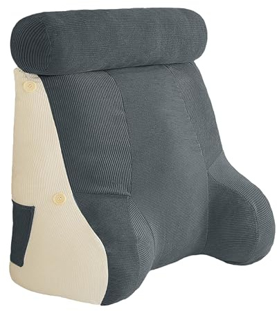 BOYIFEIJIE Coussin de lecture pour lit et canapé, canapé adulte avec coussin de dossier, coussin d'assise avec accoudoir, dossier, convient pour regarder la télévision, lire, jouer au téléphone