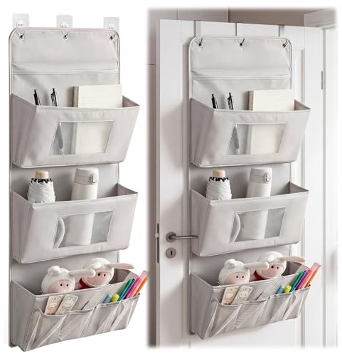 Hängeorganizer 40x90cm, 3 Schichten Tür Organizer Hängend Wandorganizer aus Oxford Stoff Hängeregal Stoff mit 3 Taschen für Badezimmer, Schlafzimmer, Kleiderschränke und hinter verschiedenen Türen