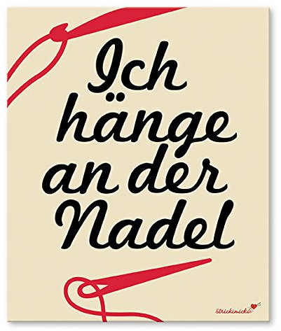 strickimicki - Brillenputztuch - Ich hänge an der Nadel