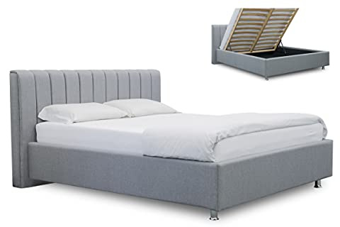 ES Design 08 Polsterbett Antony mit 5 Jahren Garantie, EIN hochwertiges Bett, Lattenrost und Stauraum (100 x 200 cm)