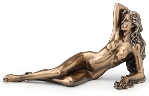 Veronese Design 8 5/8 Inch Nude Female Lying Pose Sculpture Cold Cast Resin Bronze Finish