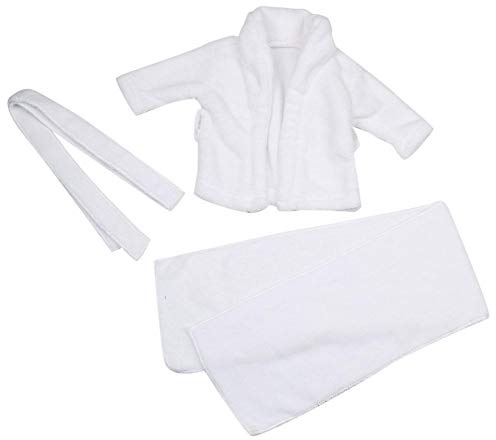 Juego de toallas de baño para bebé, color de algodón suave, accesorios de fotografía, disfraz de niños, envoltura de baño, sesión de fotos, accesorios de uso (3-6 meses),