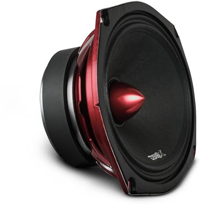 DS18 PRO-X694 BM Loudspeaker - 6x9, Midrange, Red Aluminum Bullet, 400W Max, 200W RMS, 4 Ohms - Premium Quality Audio Door Speakers for Car,Truck and Motorcycle Stereo Sound System (1 Speaker)