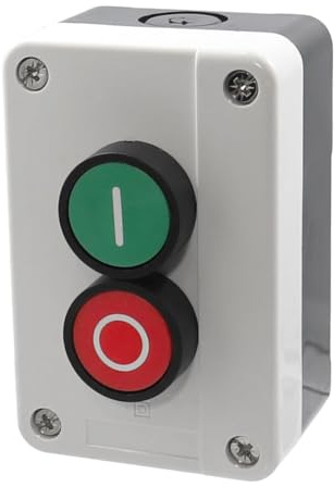 WITTKOWARE Industrie Doppel-Drucktaster IP65 Aufputz Rot/Grün | 1 Schließer (NO) + 1 Öffner (NC) 10A 400V | Start-Stopp Befehlsgeber wassergeschützt