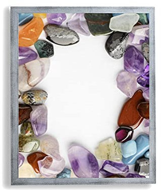 Bilderrahmen Opal A 33x98 cm Silber patiniert mit Antireflex Kunstglas für Poster Puzzle Diamond Painting