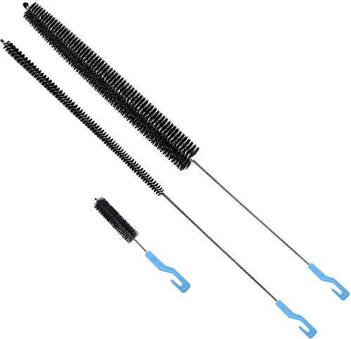 IZSOHHOME Trockner-Flusenabscheider-Reinigungsbürsten-Set,Trockner-Entlüftungs-Reiniger-Set Trocknerabscheider-Reiniger Lange Flexible Kühlschrankspulenbürste (3 Stück)