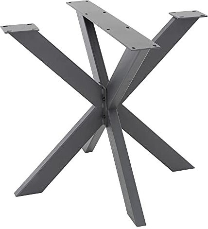 ML-Design Tischgestell Spider 85x71x85 cm, Anthrazit, Kreuzgestell Kreuz X-Design Tischfüße Möbelfüße, Schwerlast Tischkufen Stahl, Metall Tischbeine, DIY Esstisch, Industriedesign, einfache Montage