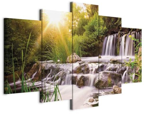 B&D XXL - Akustikbild Akustikschaumstoff, 225x112 cm, 5-teilig, Wohnzimmer | Verbessert Raumakustik, reduziert Hall, ideal fürs Büro oder Wohnzimmer, hochwertige Verarbeitung, schnelle Montage, stilvoll