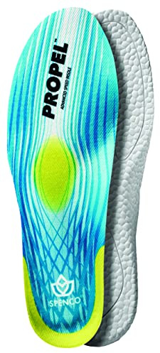 Spenco Propel Performance Shoe Insoles for Women and Men, Men's 8-9.5/Women's 9-10.5 Blue