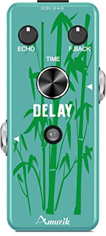 Amuzik Analog Delay Pedal - Vintage Delay Effect with True Bypass and Full Metal Shell Switching