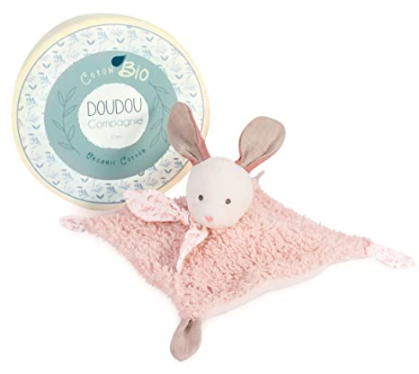 Doudou plat Botanic Lapin rose - Doudou et compagnie