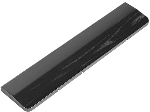 Faluber Handballenauflage aus Holz, 360 mm Länge und 20 mm Dicke für Medium Tastatur, Schwarze Beschichtung, mit Rutschfestem Fußpolster, Komfort und Stabilität (medium, schwarze Beschichtung)