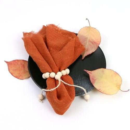 VIXDA Stoffservietten aus Baumwolle, 4 Stück, 40 x 40 cm, Servieren, Abendessen, Geschirrtuch, Zuhause, Küche, Tisch, Cocktail, rustikal, Hochzeit, Ostern, Ramadan, Dekoration