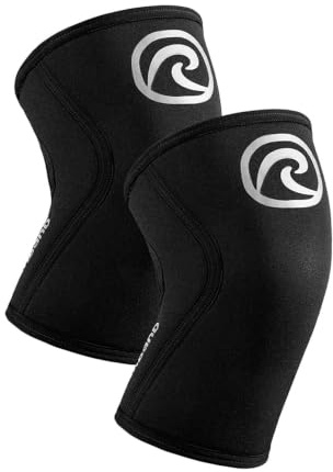 Rehband 5mm Benda per ginocchio Powersport, fascia per ginocchio per Cross Fit e allenamento pesante in neoprene, stabilizza le ginocchia