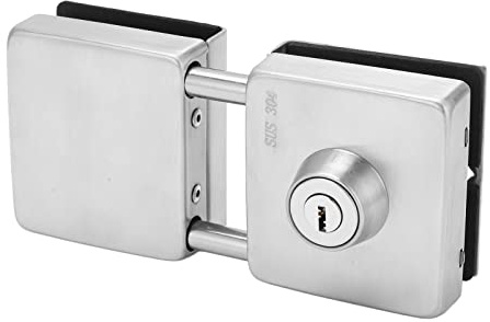 Serratura per Cancello Scorrevole a Spinta Serratura per Porta in Vetro FILFEEL Serratura a Scrocco a Pavimento Bullone Serratura a Terra Serratura di Sicurezza Antifurto per Porte di Garage