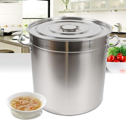 35L Suppentopf,Gastronomie Kochtopf,Edelstahl Topf groß,Gulaschkessel,Kochtopf Gasherd für Elektro Ceran z.B. als Suppentopf (70L)