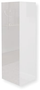 HAJDUK FURNITURE Hochglanz Weiß Hochschrank B: 35 cm H:105 cm, Moderner Hängeschrank, Push to Open Wohnzimmerschrank - Wohnzimmer Möbel Hängend - Korpus und Fronten in Hochglanz
