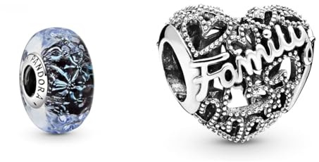 Pandora Welliges dunkelblaues Ozean Murano-Glas Charm