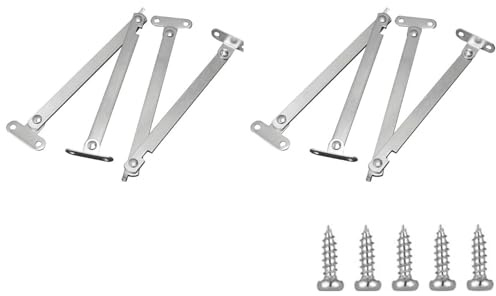 Cerniere di supporto girevoli in acciaio inox, girevoli a 180 gradi, pieghevoli, con chiusura ammortizzata, lunghezza 22,5 cm, cerniere di supporto per armadi, scatole, ante dell'armadio della cucina