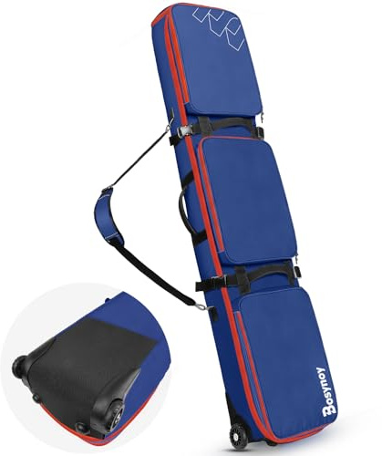 Bosynoy Snowboard Bag with Wheels, Roller Snowboard Bags for Air Travel