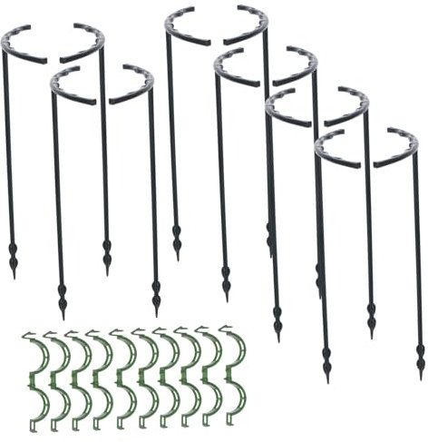 PHENOFICE 1ensemble Support De Plantes avec Tuteurs Ajustables pour Plantes Grimpantes Lot de Tuteurs Et Clips pour Jardinage pour Hortensias