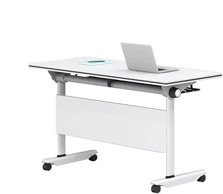 Tragbarer Klappbarer Konferenztisch Mit Rollen, Mobiler Klapptisch, Schreibtisch Klappbar, Besprechungstisch, Seminartisch Schulungstisch, Aufklappbarer Schulungs-Seminartisch Für Büro Klassenzimmer(1