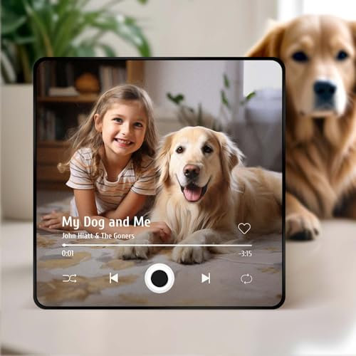 Custom Music Album Fridge Magnet with Built-in Music Player, Personalized Photo Refrigerator Magnet, Unique Gift for Couples, for Music Lovers