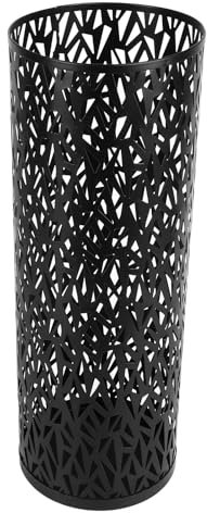 Culnflun Soporte para paraguas, organizador circular de metal para entrada con diseño hueco, ideal para decoración del hogar, hotel, oficina (S)