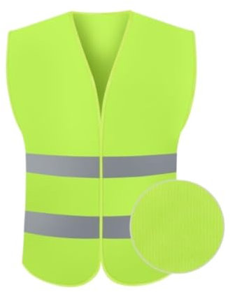 WUTIANBAO Reflektoren Kleidung Reflektierende Weste for Baugartenarbeiter Vor Ort, Arbeitsweste Atmungsaktiv Warnweste Fahrrad(Yellow)