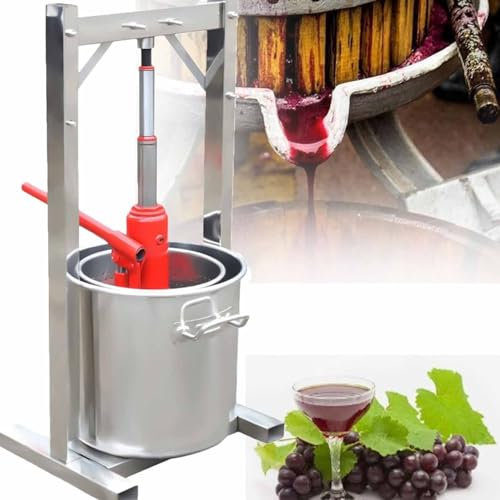 FBJAMZ Manual Juice Maker, Grape Crusher, Fruit Wine Press, Fruit Juice Squeezer, for Wine Making,Family, Restaurants (22L)