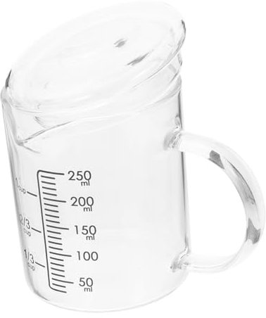 OFFSCH Graduated Measuring Cup Glass Lid for Baking and Cooking Features Thickened Glass for Durability and Scale Markings for Precise Measurements for Kitchen Use