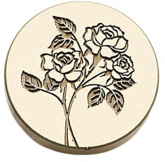 Geprägter Siegelstempel mit Blumen-Motiv, Scrapbooking, Stempelkopf für Hochzeitseinladungen, Weinflaschen, Paket-Verzierungen