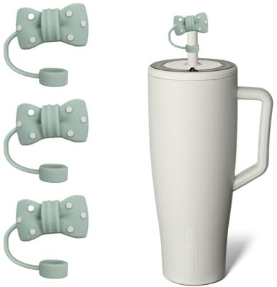 3 coperture verdi per cannuccia da 10 mm, antipolvere, in silicone per uso alimentare, compatibili con Stanley Cup, accessori riutilizzabili in silicone, per donne e ragazze (verde)