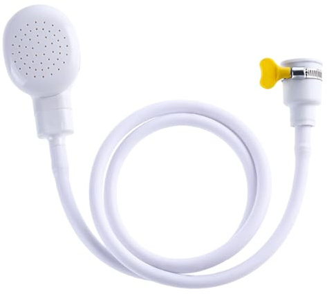 1.3 M Rubber Hose Bath Single Tap Shower Head, Push-On Handheld Shower Attachment for Bathroom, Kitchen Sink, Dog Shower, Hair Washing & Dresser Mixer Tap