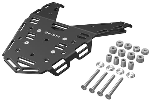 NICECNC Schwarz Motorrad Heckgepäckträger Compatible with 690 Enduro R 2008-2018,T5052 Aluminiumlegierung Frachtträger, Pulverbeschichtet, Laserschneiden