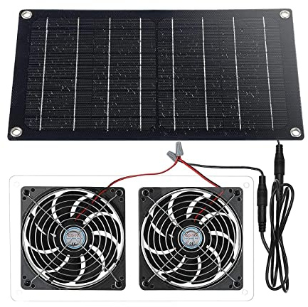 Ventilador de escape para autocaravana, Ventilador De Escape Solar A Prueba De Agua, Ventilador Extractor De Refrigeración De 10 W For Gallineros, Aves De Corral, Cobertizo De Coche, Ventana De Techos
