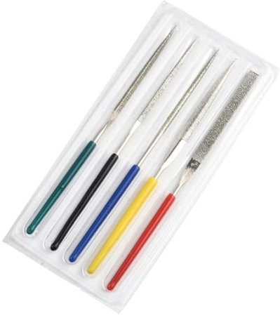 HDUNGM Juego de 5 limas de Diamante pequeñas de 2 x 100 mm, Kit de limas de Aguja pequeñas de Bolsillo, Herramientas manuales for carpintería