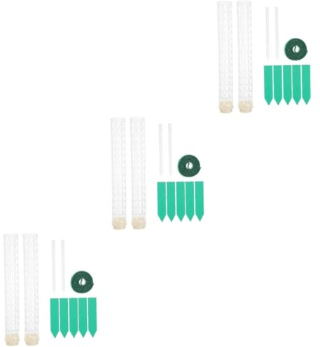 BAZEITFLOW 3sets di Muschio per Piante Rampicanti Supporto per Piante da Leggero e Resistente per Monstera e Viti Include Etichette e per Organizzazione