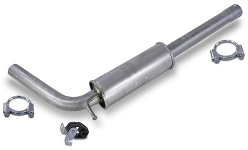 ATEC Germany Mittelschalldämpfer + Montagematerial | Kompatibel mit: SEAT IBIZA IV, IBIZA IV SC, IBIZA IV ST, INCA, VW POLO V